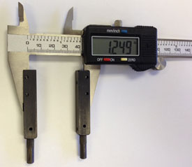 Photo shows caliper with jaw extensions mounted