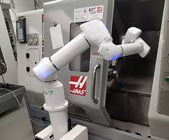 OB7 Cobot operating a Haas CNC lathe