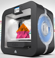 Image of the Cube 3D printing a plastic protoype