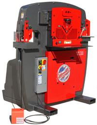 Higher Speed 100 ton Deluxe hydraulic Ironworker includes a Rod Shear (round & square).