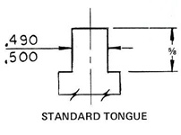 Standard Tongue for press brake punches